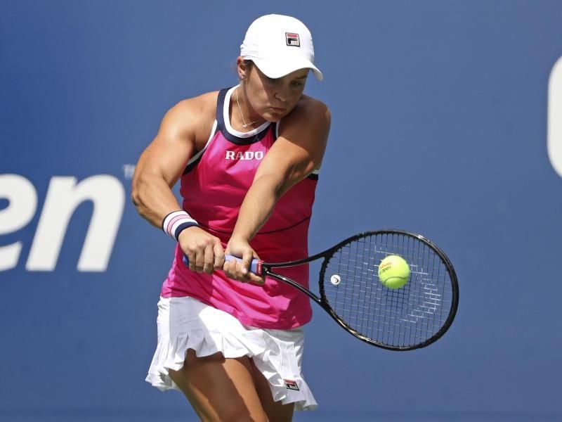 Die Australierin Ashleigh Barty ist als erste Spielerin für die WTA Finals qualifiziert. Foto: Kevin Hagen/AP