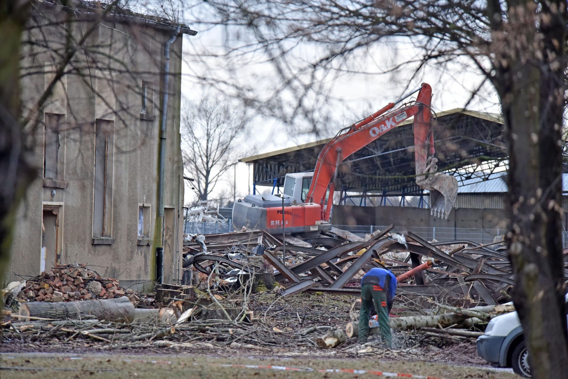 Nach dem Auszug der Stadtverwaltung erfolgte der schrittweise Abriss.
