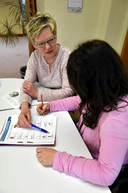 Sylvia Klehm mit einer ihrer Schülerinnen