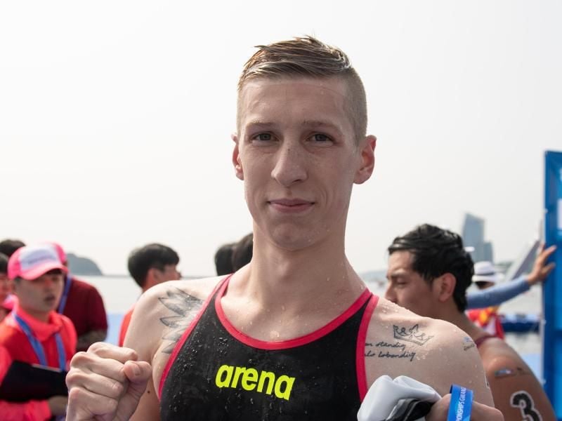 Verzichtet auf die Freiwasser-Staffel für die Vorbereitung seine Beckenrennen: Florian Wellbrock. Foto: Bernd Thissen