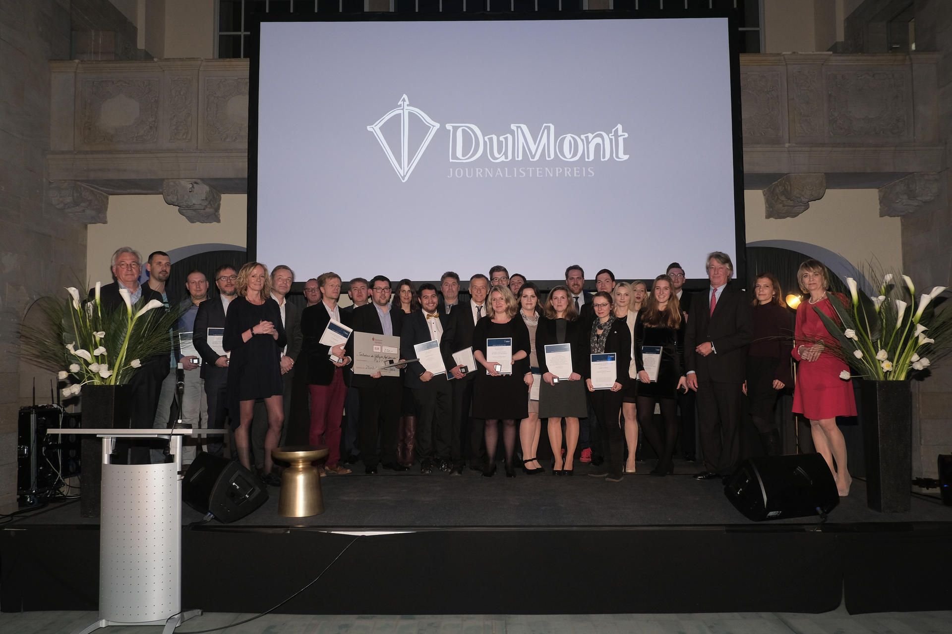 Die Preisträger des DuMont Journalistenpreises 2017.