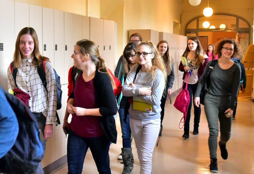 Schüler im Goethegymnasium Weißenfels