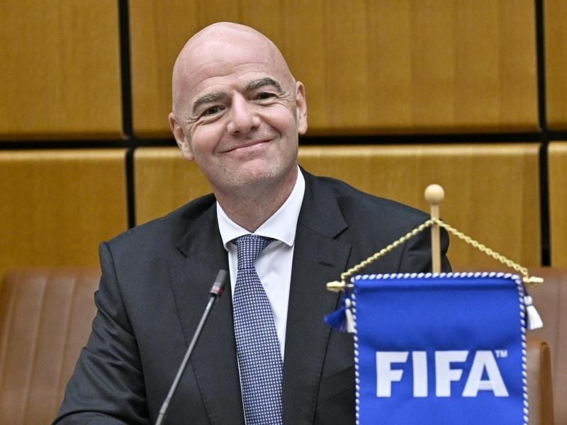 Mit Spannung wird beim Online-Kongress des Weltfußballverbands der Auftritt von FIFA-Präsident Gianni Infantino erwartet. Foto: Hans Punz/APA/dpa