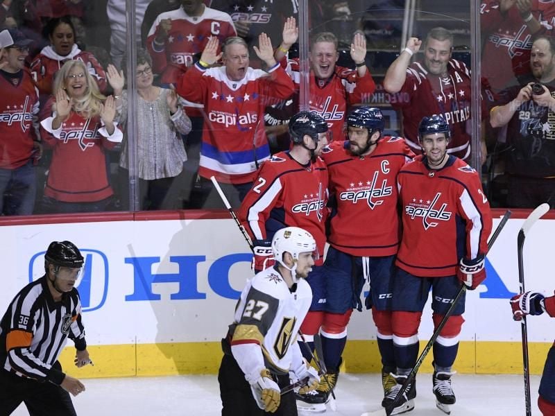 Washington Capitals besiegten die Vegas Golden Knights mit 5:2. Foto: Nick Wass/AP