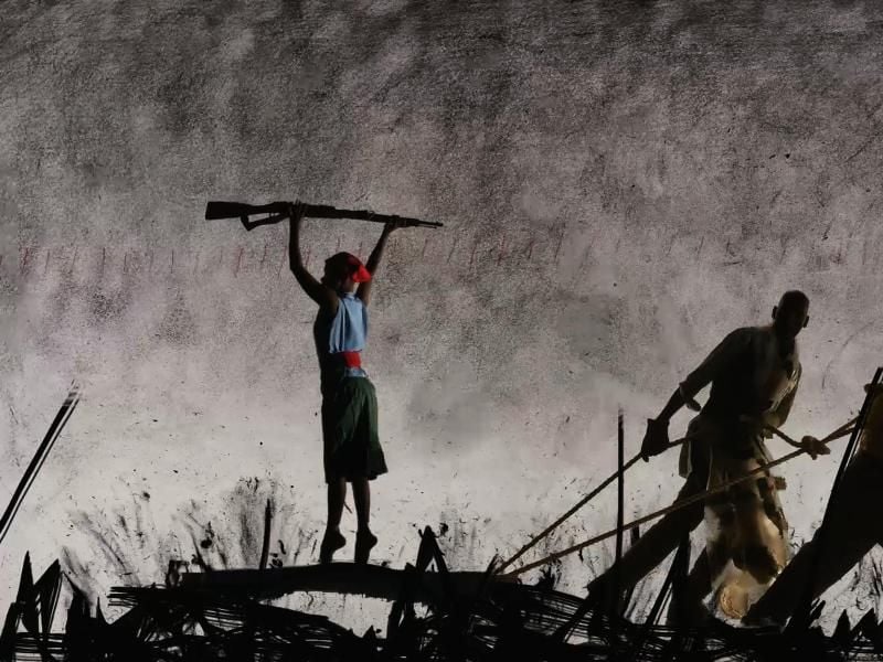 Szene aus dem Video „More Sweetly Play the Dance” (2015) von William Kentridge. Foto: Louisiana Museum Of Modern Art
