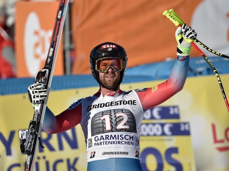 Travis Ganong gewann die Abfahrt in Garmisch-Partenkirchen. Foto: Angelika Warmuth