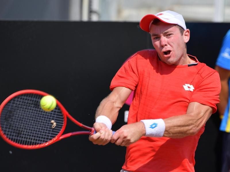 Dominik Koepfer gewann gegen den Franzosen Gael Monfils. Foto: Alfredo Falcone/LaPresse via ZUMA Press/dpa