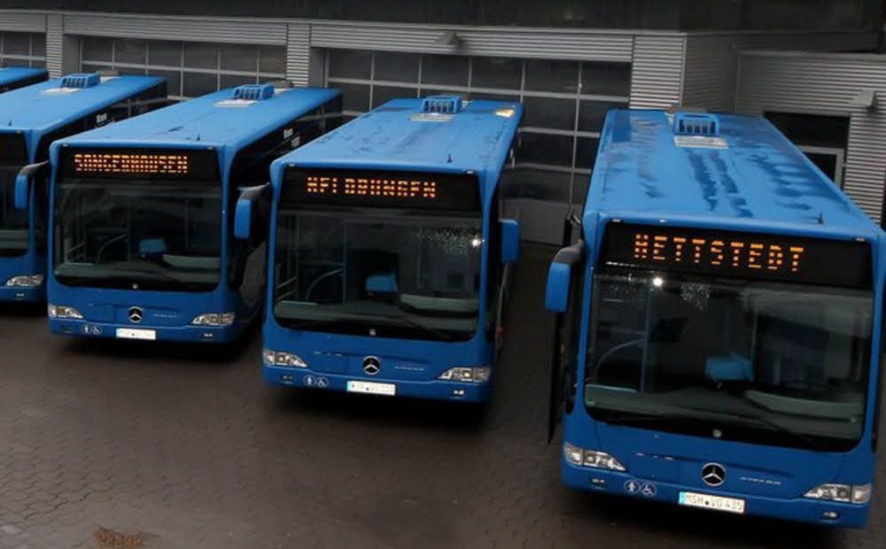 Ein Teil der Busflotte der VGS.