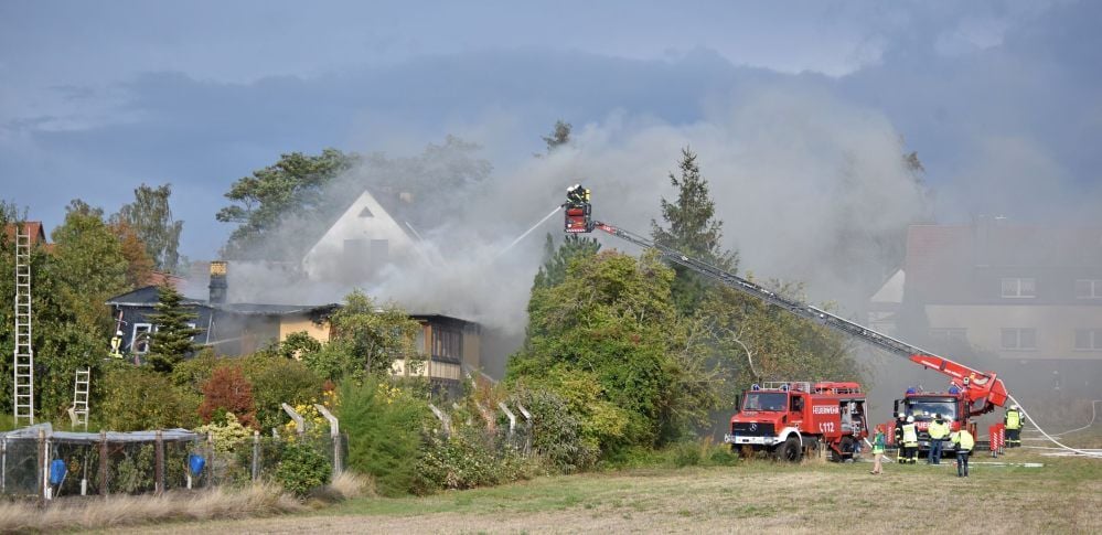 Der Brand eines Wohnhauses in Schwemsal im Herbst 2018 war ein Beispiel für die Zusammenarbeit von Feuerwehren aus mehreren Kommunen.