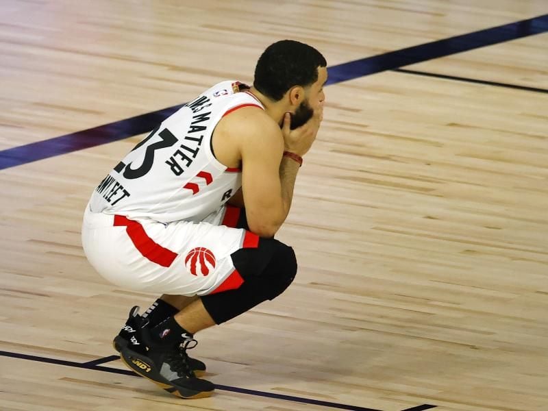 Hat mit seinen Mitspielern einen Playoff-Boykott diskutiert: Fred VanVleet von Toronto Raptors. Foto: Kevin C. Cox/Pool Getty Images/dpa