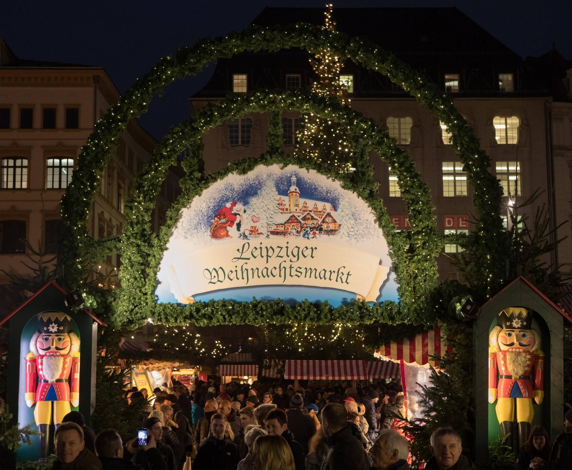 Der Weihnachtsmarkt in Leipzig.