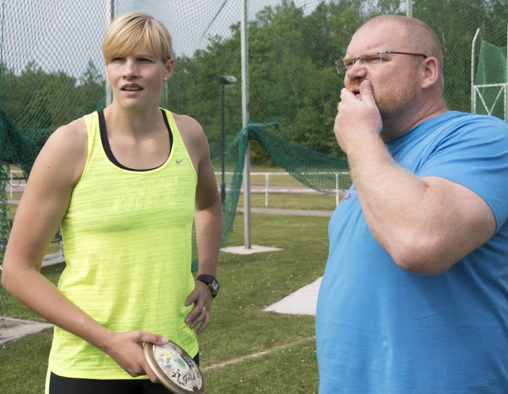 Nadine Müller und ihr Trainer René Sack.