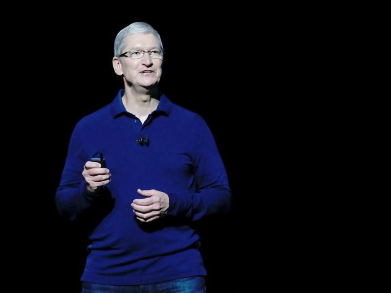 Apple-Chef Tim Cook verweist auf rosige Aussichten. Foto: Monica Davey