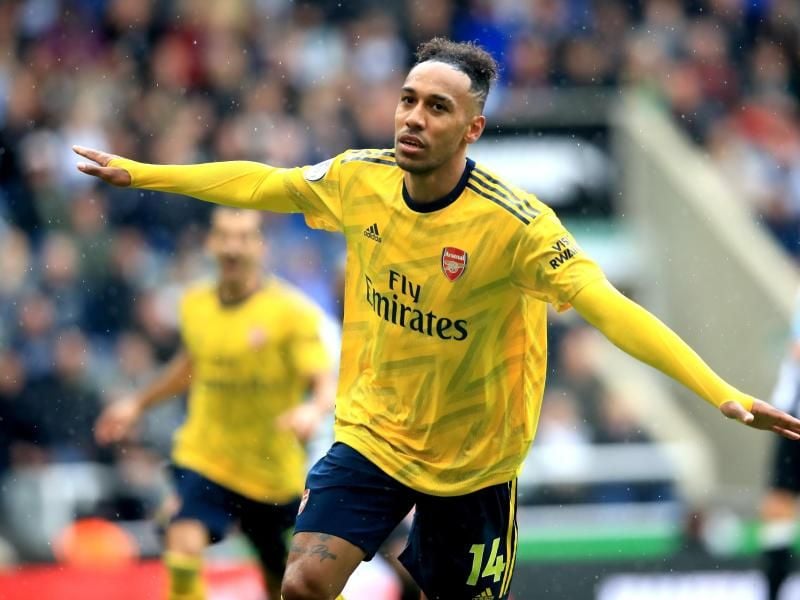 Pierre-Emerick Aubameyang erzielte Arsenals Siegtor. Foto: Owen Humphreys/PA Wire