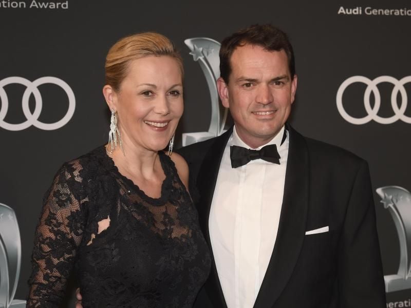 Bettina Wulff und Jan-Henrik Behnken, hier beim Audi Generation Award, sind ein Paar. Foto: Felix Hörhager/dpa