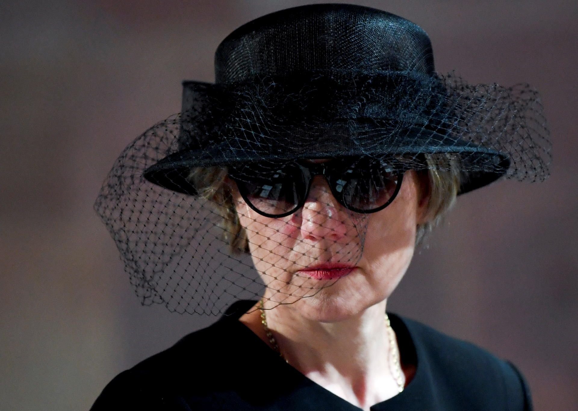 Maike Kohl-Richter auf der Trauerfeier für ihren verstorbenen Mann Helmut Kohl
