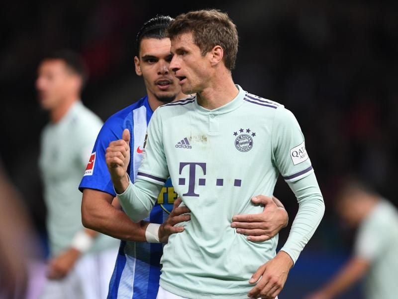 Bayern-Star Thomas Müller im mintgrünen Auswärtstrikot. Foto: Soeren Stache