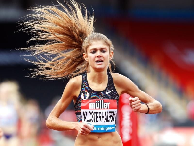 Konstanze Klosterhalfen lief die 1609 Meter beim Diamond-League-Meeting in Birmingham in 4:21,11 Minuten. Foto: Martin Rickett/PA Wire
