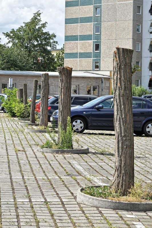 Nicht nur die Einkaufsmeile wird umgebaut, sondern auch der Parkplatz.