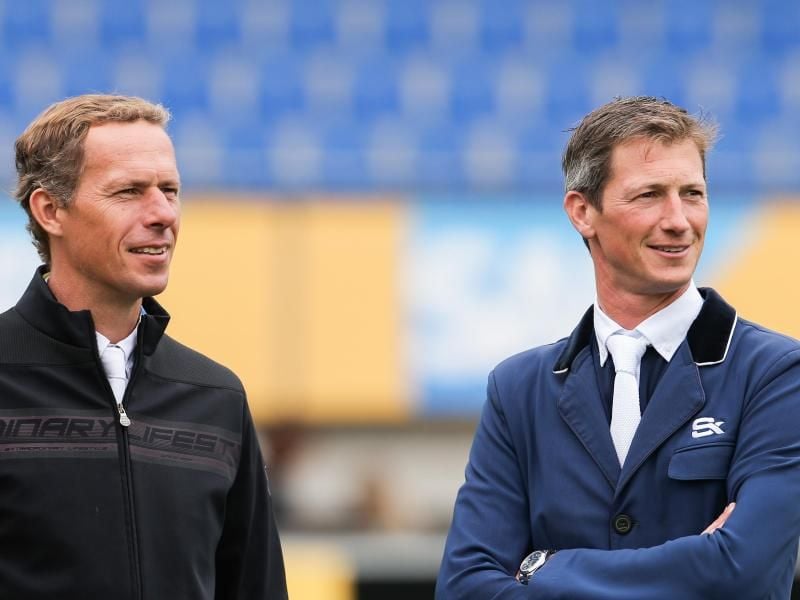 Deutsche Hoffnungen in Aachen: Christian Ahlmann (l) und Daniel Deußer. Foto: Rolf Vennenbernd