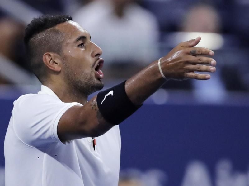 Hat bei den US Open wieder einmal für Wirbel gesorgt: Der Australier Nick Kyrgios. Foto: Silas Stein