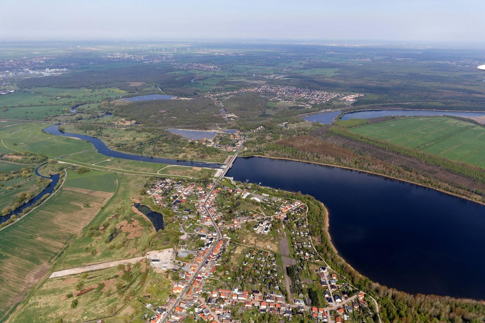 Blick über den Muldestausee.