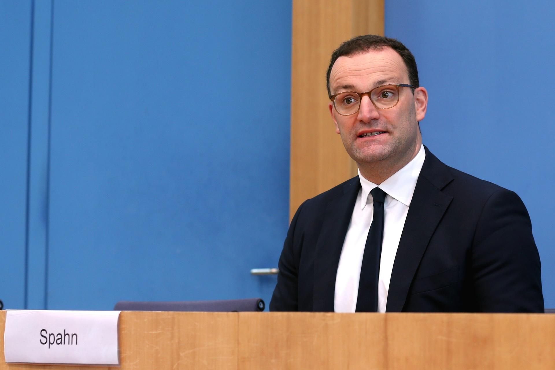 Gesundheitsminister Jens Spahn bei einer Pressekonferenz.