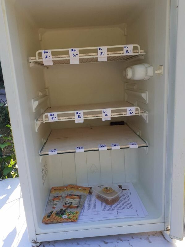 Der aufgebrochene Kühlschrank in Sangerhausen