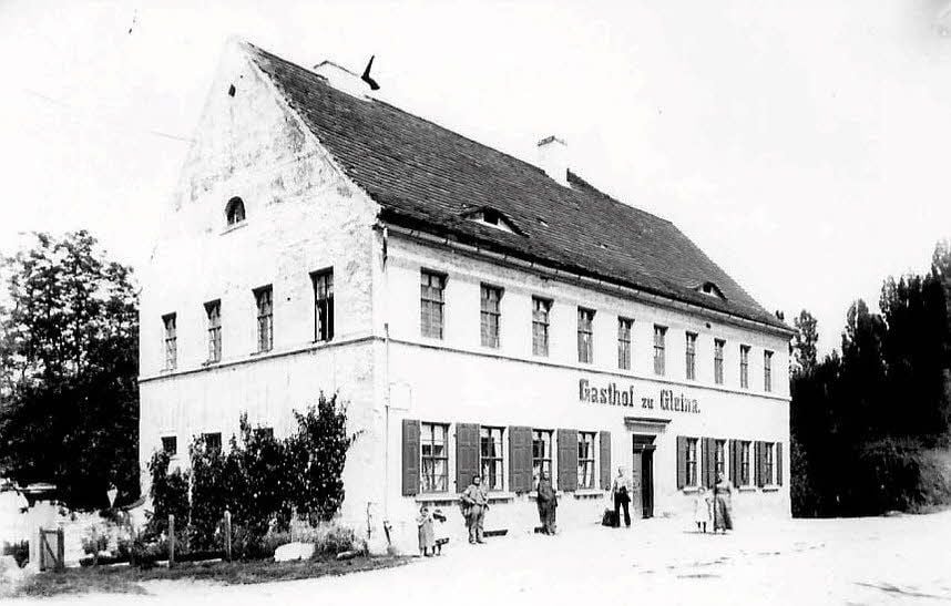 1899 lud der Gasthof Gleina in seiner Blütezeit zum Verweilen ein.