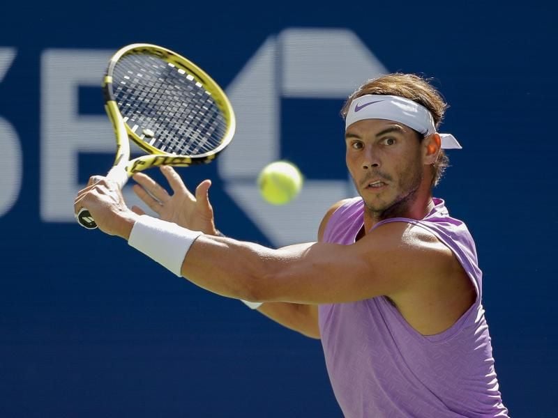 Steht bei den US Open im Achtelfinale: Rafael Nadal. Foto: Eduardo Munoz Alvarez/AP