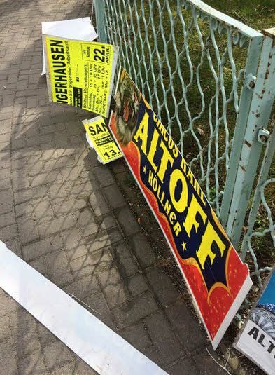 Unbekannte haben zahlreiche Plakate des Zirkus zerstört, der derzeit in Sangerhausen gastiert.