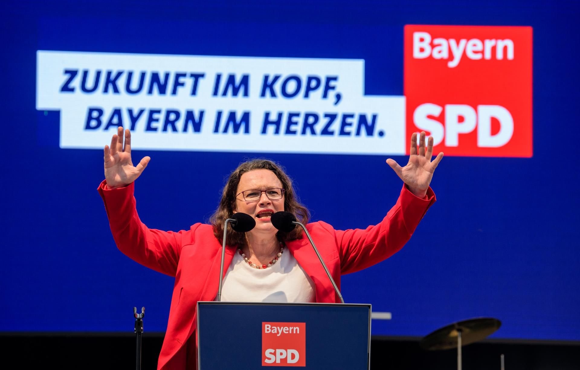 SPD-Chefin Andrea Nahles fordert einen „Mietenstopp“ für fünf Jahre. Die Wohnungspolitik soll Wahlkampfthema in Bayern und Hessen sein.