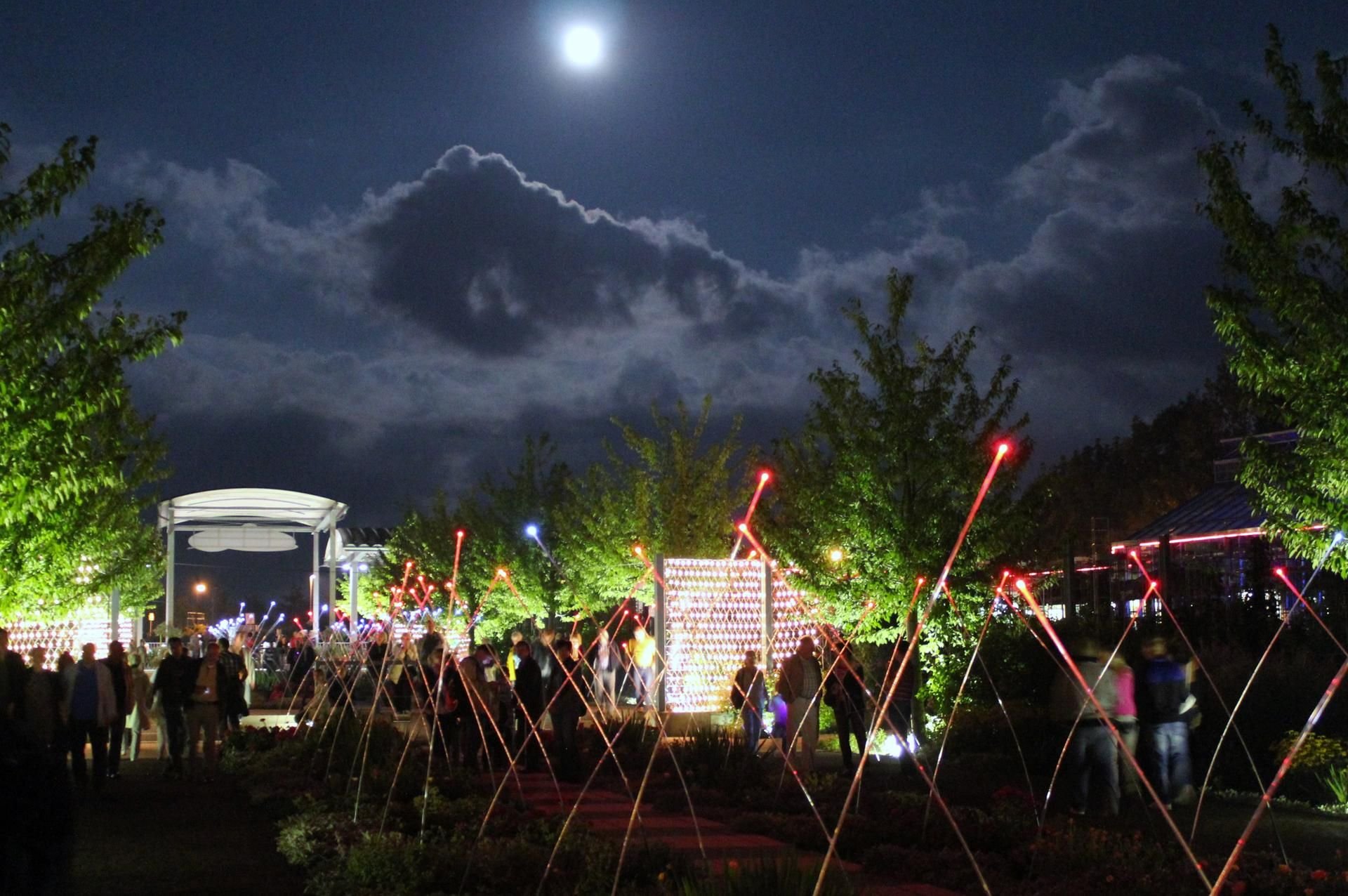 Nacht der 1000 Lichter im Europa-Rosarium