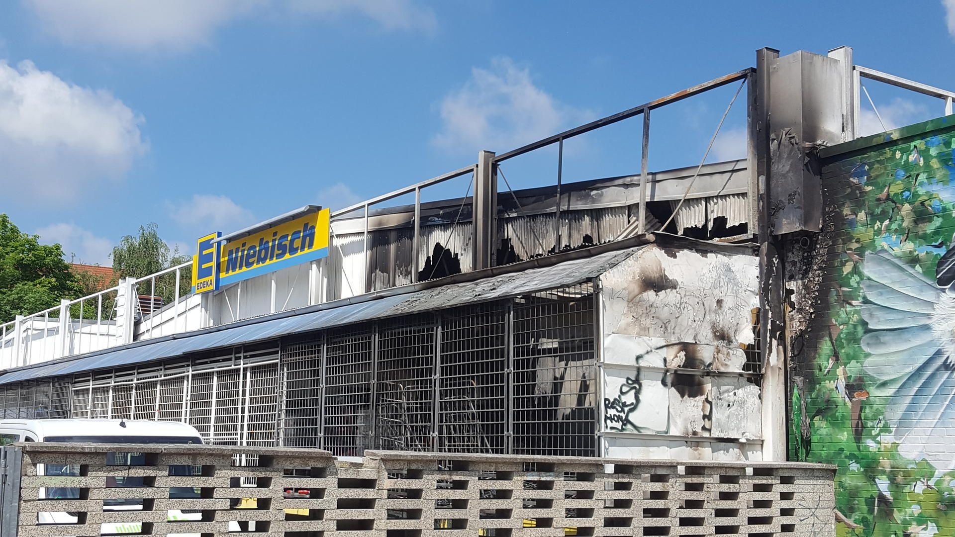 Brandschäden bei Edeka