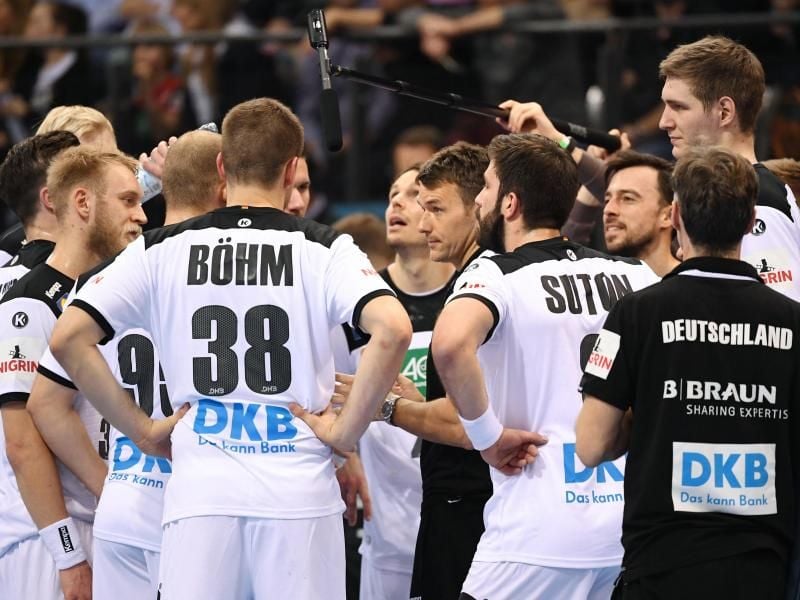 Die deutsche Handball-Nationalmannschaft beim All-Star-Game. Foto: Marijan Murat/dpa