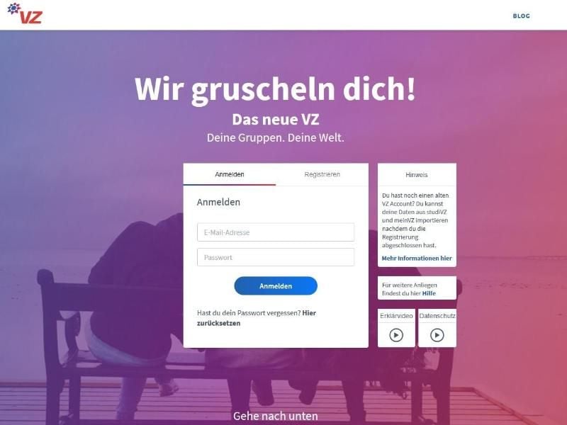 Im neuen Gewand und mit neuem Namen: Aus StudiVZ ist VZ geworden. Foto: VZ.net/dpa-tmn