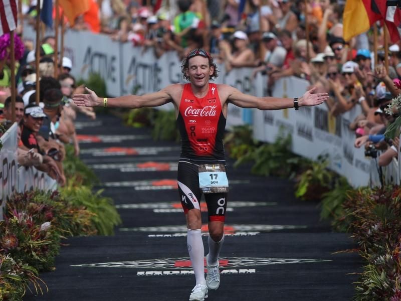 Triathlet Tim Don gab sein Comeback beim Boston-Marathon. Foto: Bruce Omori/EPA