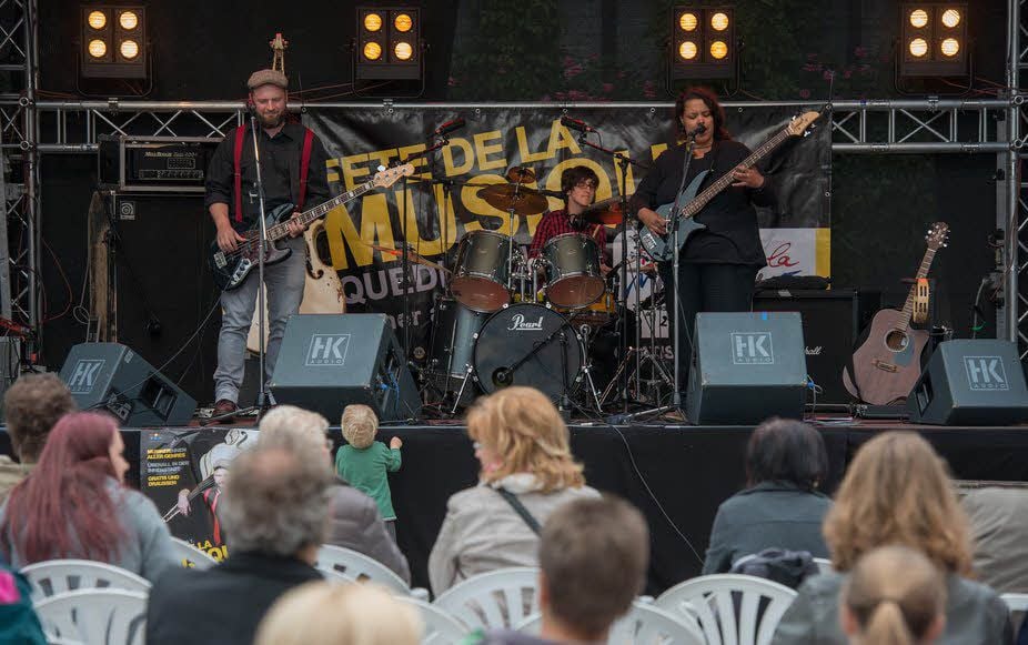 Die Band Oak aus Quedlinburg spielte bei der Fête de la Musique.