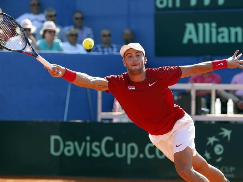 Borna Coric holte gegen Tiafoe den entscheidenden Punkt. Foto: Darko Bandic/AP