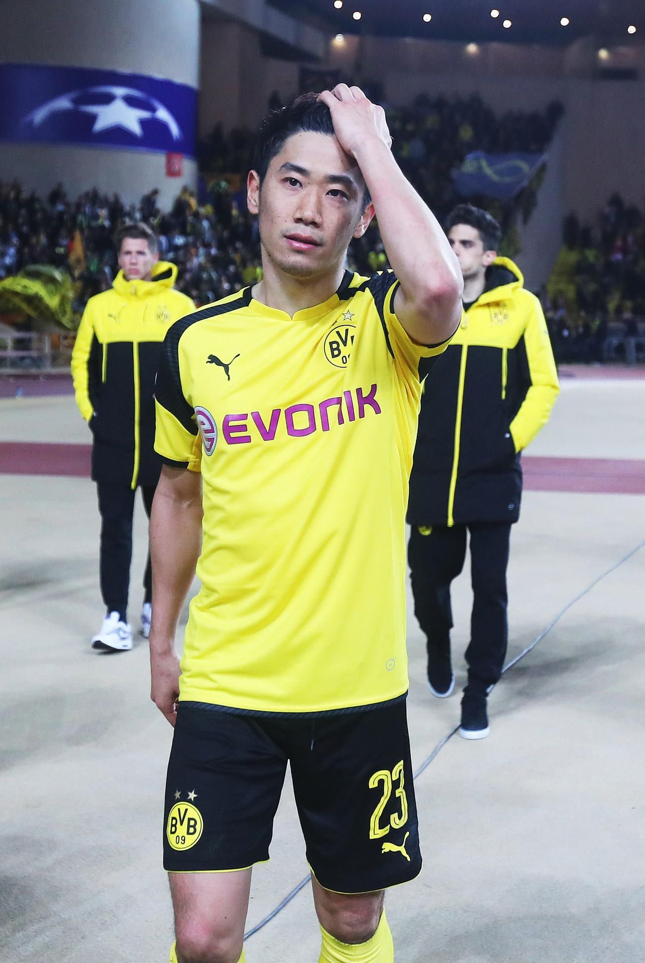 Dortmunds Mittelfeldspieler Shinji Kagawa nach der Rückrunden-Niederlage gegen AS Monaco.