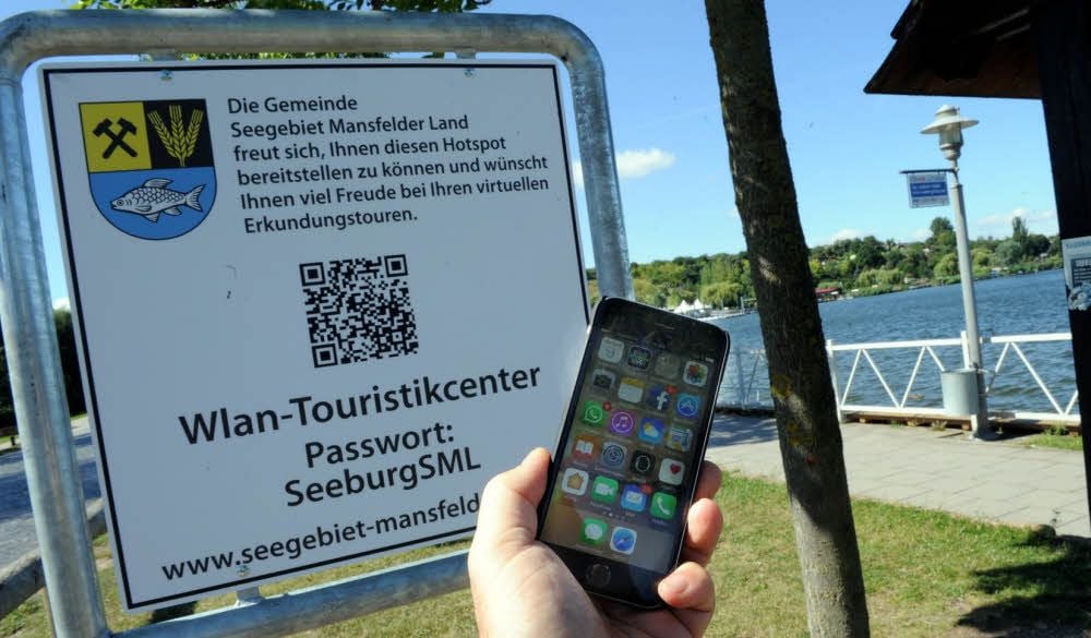 Touristen können ab sofort vier Hotspots am Süßen See nutzen.