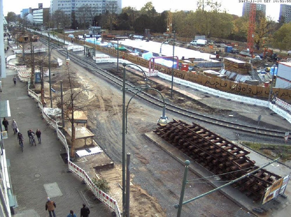 Die Webcam filmt in Richtung Museumskreuzung.