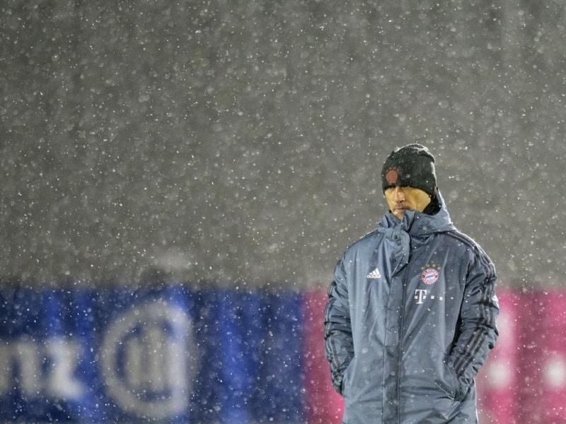 Bayern-Coach Niko Kovac beim Abschlusstraining in München. Foto: Matthias Balk