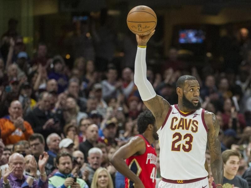 Verewigte sich erneut in den Geschichtsbüchern der NBA: Basketball-Superstar LeBron James. Foto: Phil Long
