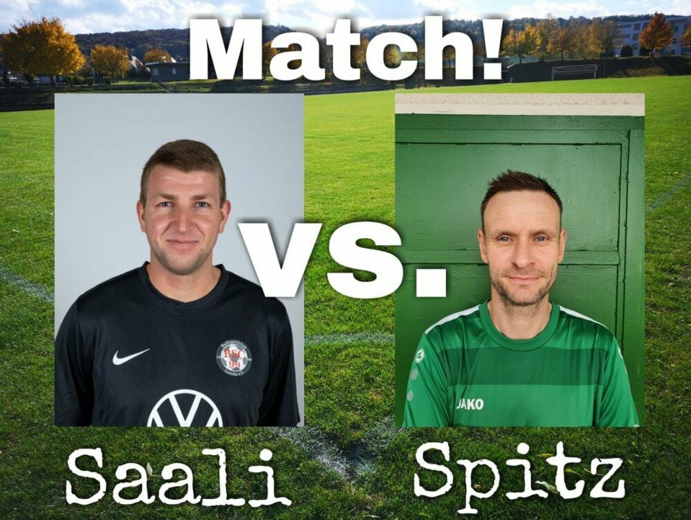 Sven Spitzer (r.), der eigentlich gar nicht mehr zur Mannschaft gehört, duelliert sich mit Alexander Saal.