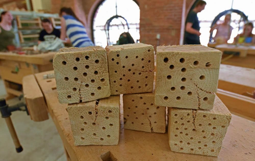 Dem Insektenhotel fehlen nur noch die künftigen Bewohner.