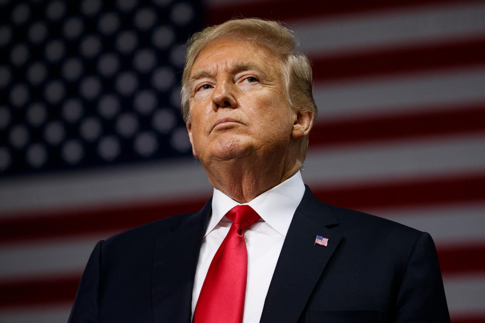 Ernste Miene: US-Präsident Donald Trump bei einem Auftritt in Florida.