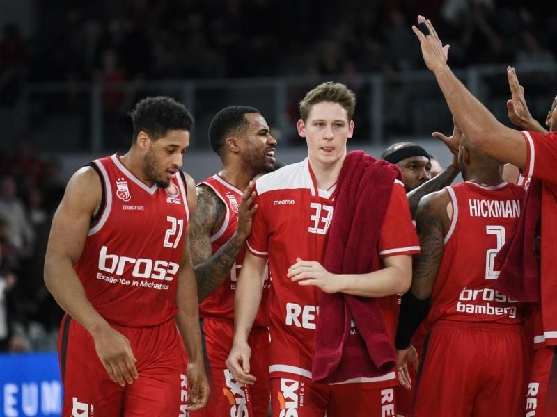 Bamberg trennt sich unter anderem von Augustine Rubit (l) und Patrick Heckmann (3.v.l.). Foto: Nicolas Armer