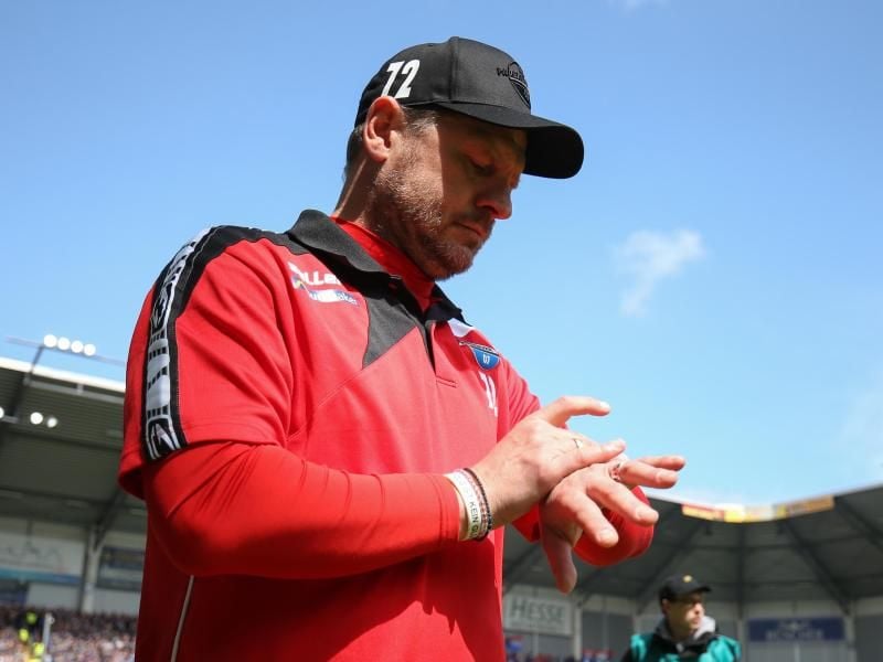 Hat mit Paderborn die Bundesliga im Blick: SC-Coach Steffen Baumgart. Foto: Friso Gentsch