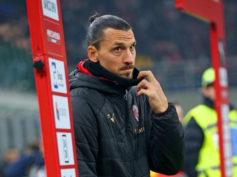 Kaum zurück im Training beim AC Milan, schon verletzt: Zlatan Ibrahimovic. Foto: Francesco Scaccianoce/LPS via ZUMA Wire/dpa